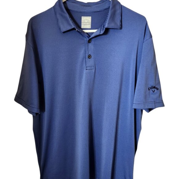 Callaway Other - Callaway Opti Dri Golf Polo Shirt Mens Size Large Dark Blue Black Micro Striped